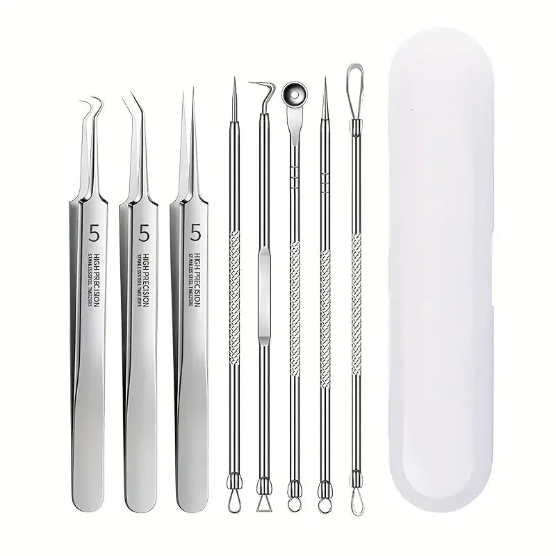 8 Pcs Stainless Steel Acne Kit